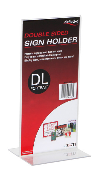 JPM 45101 Deflecto Double Sided T-Shape Sign Holder - DL Portrait | It's A Mega Thing