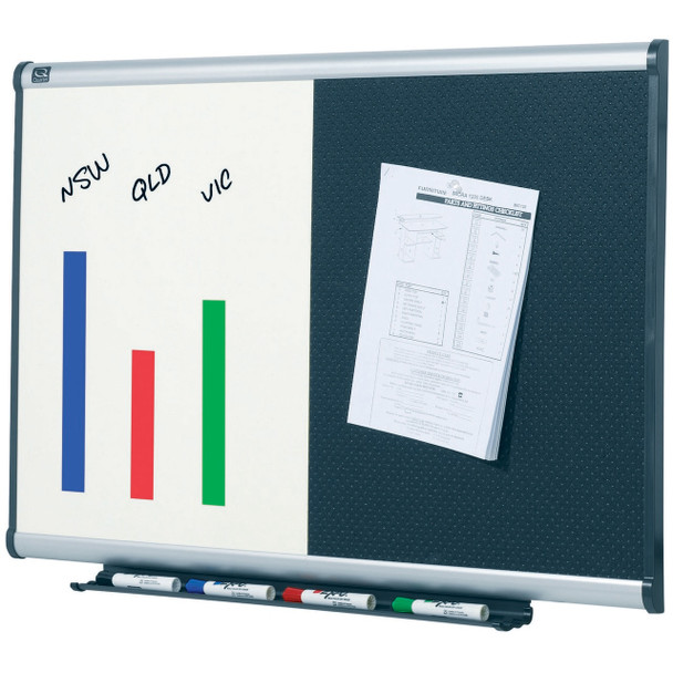 Quartet Prestige Combo Board Aluminium Frame 900 x 600mm