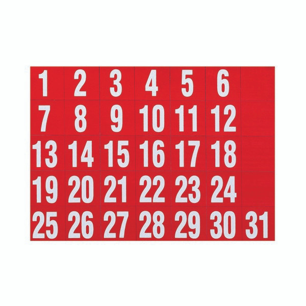 Quartet Magnetic Dates Red Pack of 31