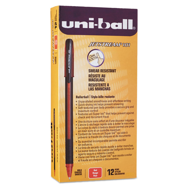 Uni-Ball (SX-101) Jetstream 101 Rollerball 0.7mm Fine Red - Box of 12 - Uni Ball Pens, Uniball Markers, Uni-Ball Markers, uni ball, uniball, uni posca | It's A Mega Thing