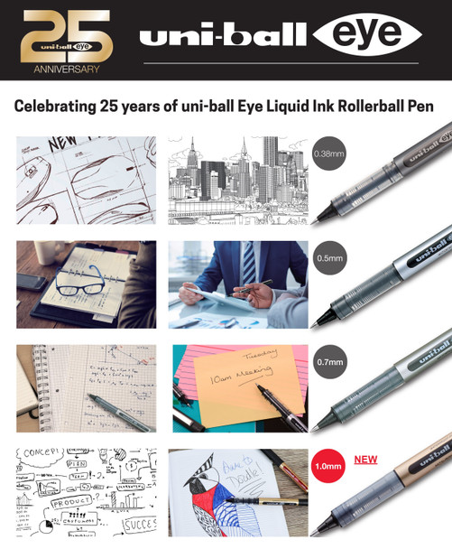 Uni-Ball Eye (UB-157) Liquid Ink Rollerball Pen Fine 0.7mm Orange - Box of 12 Uniball Permanent Markers, Uniball Australia | It's A Mega Thing