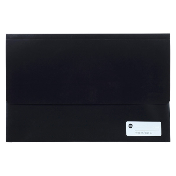Marbig Polypick Document Wallet Foolscap Black
