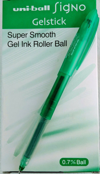 Uni-Ball Signo Gelstick (UM-170) Rollerball Pen 0.7mm Green - Box of 12 - Uniball Rollerball Pen, Uni Ball Pens, Uniball Markers, Uni-Ball Markers | It's A Mega Thing