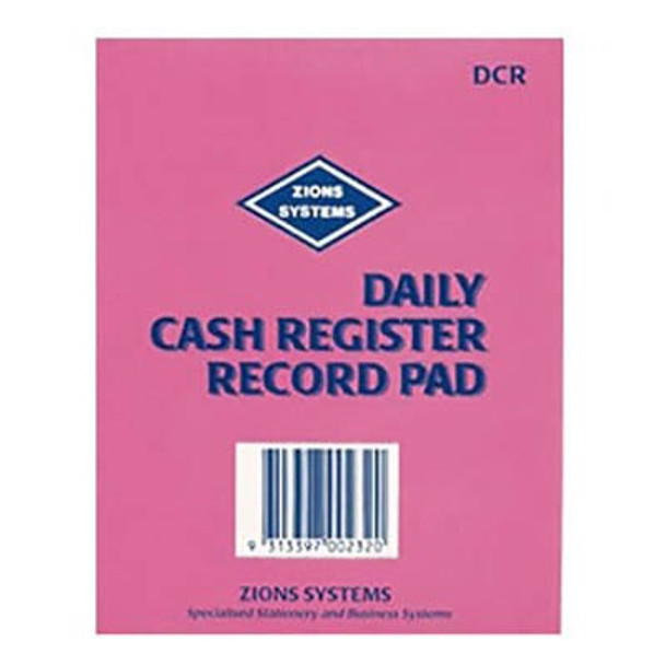 Zions Dcr Daily Cash Register Record Pad | Its A Mega Thing