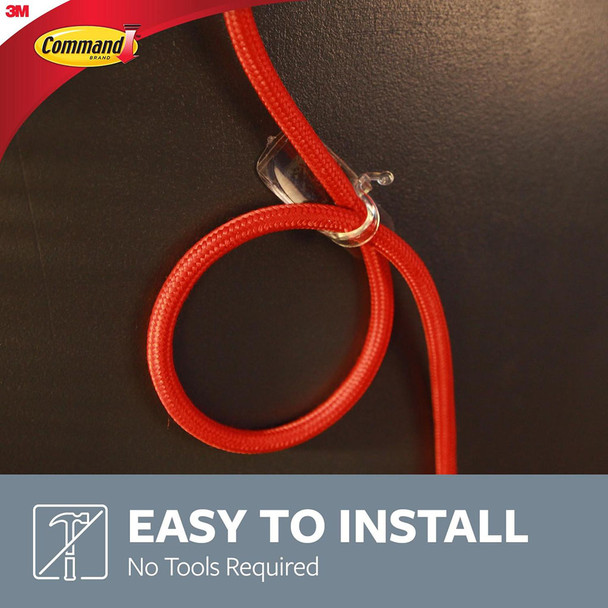 Command Cord Organisers Medium Clear 4 Pack (10mm)