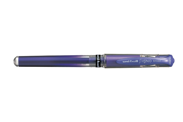 Uni-Ball Signo Broad (UM-153M) Gel Ink Rollerball Pen 1.0mm Metallic Violet - Box of 12 - , Uni Ball Pens, Uniball Markers, Uni-Ball Markers, posca pens, posca markers, posca chalk markers, posca marker pen | It's A Mega Thing