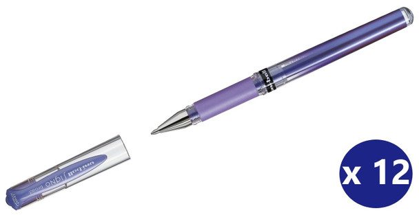 Uni-Ball Signo Broad (UM-153M) Gel Ink Rollerball Pen 1.0mm Metallic Violet - Box of 12 - , Uni Ball Pens, Uniball Markers, Uni-Ball Markers, posca pens, posca markers, posca chalk markers, posca marker pen | It's A Mega Thing