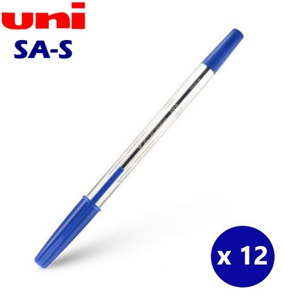 Uni SA-S (FINSASBL) Ballpoint Pen Fine 0.7mm Blue - Box of 12 - Uniball Rollerball Pen, Uni Ball Pens, Uniball Markers, Uni-Ball Markers, posca pens, posca markers, posca chalk markers | It's A Mega Thing