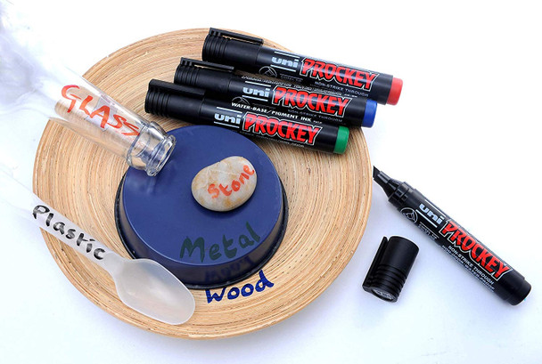 Uni Prockey (PM-126) Permanent Marker Chisel Tip 5.7mm Black - Box of 12 - posca marker pen, uni ball, uniball, uni posca, markers bundle, posca pens stockists, posca paint pens, uni ball paint markers | It's A Mega Thing
