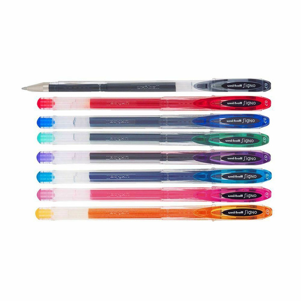 Uni-Ball Signo (UM-120) Gel Ink Rollerball Pen Fine 0.7mm Green - Box of 12 - uniball, uni posca, markers bundle, posca pens stockists, posca paint pens | It's A Mega Thing