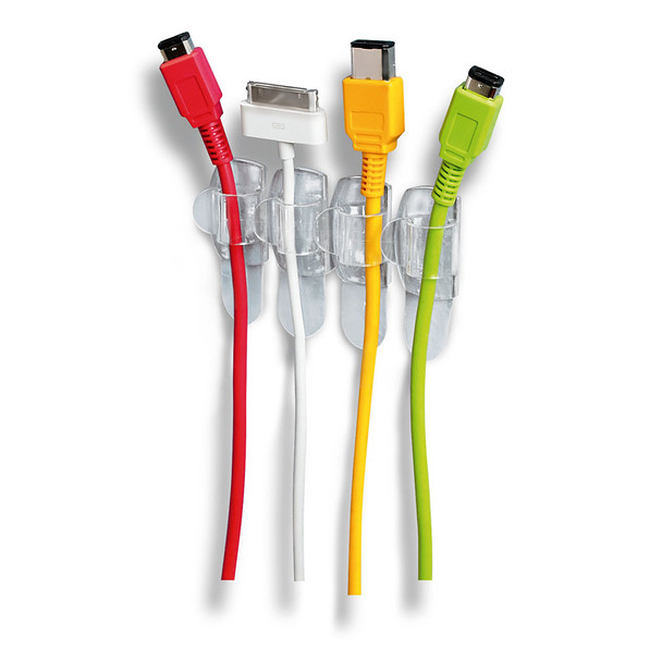 Command Round Cord Clips Medium Clear (10mm)