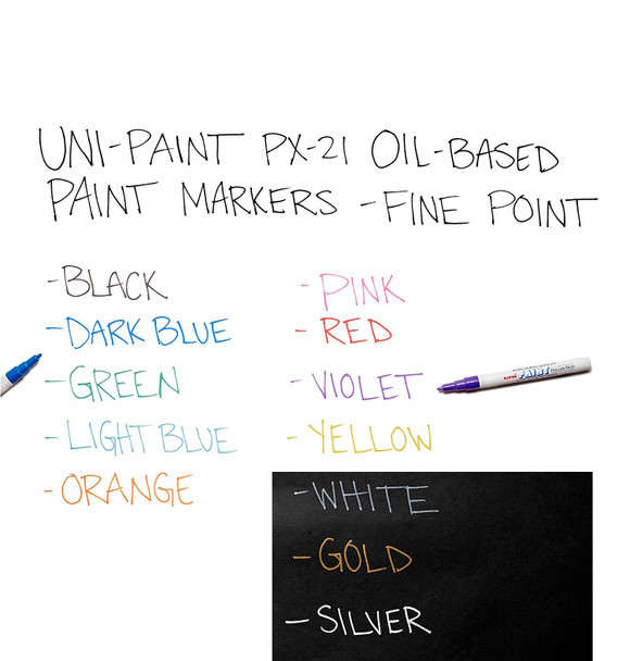 Uni Paint (PX-21) Permanent Marker Fine 1.2mm Bullet Tip Red - Box of 12 - posca chalk markers, posca marker pen, uni ball, uniball, uni posca, markers bundle | It's A Mega Thing