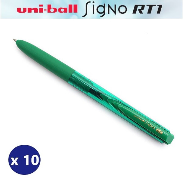 Uni-Ball Signo RT1 (UMN155-05) Gel Ink Rollerball Pen Micro 0.5mm Green - Box of 10 - posca chalk markers, posca marker pen, uni ball, uniball, uni posca, markers bundle | It's A Mega Thing