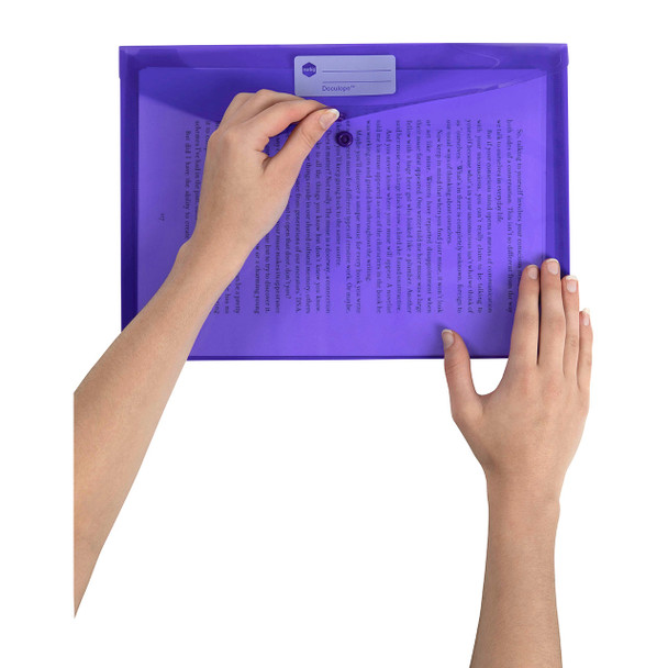 Marbig Doculope A4 Document Wallet Purple