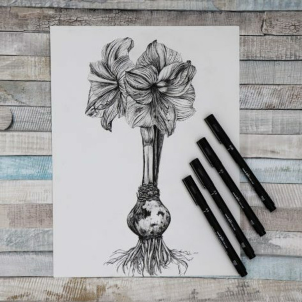 Uni Pin (PIN-200) Fineliner 0.5mm Drawing Pen Black - Box of 12 - Uniball Rollerball Pen, Uni Ball Pens, Uniball Markers, Uni-Ball Markers | It's A Mega Thing