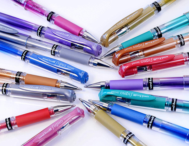 Uni-Ball Signo Broad (UM-153M) Gel Ink Rollerball Pen 1.0mm Metallic Red - Box of 12 - posca paint markers, Uniball Permanent Markers, Uniball Australia, Posca Australia | It's A Mega Thing