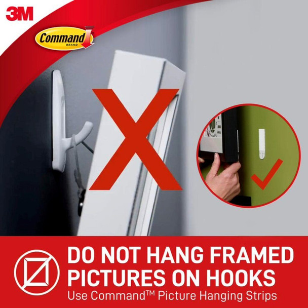 Command Hooks Medium White 2 Pack (1.3kg)