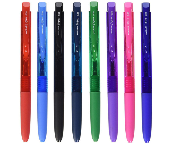 Uni-Ball Signo RT1 (UMN155-038) Gel Ink Rollerball Pen Ultra Fine 0.38mm Violet - Box of 10 - uniball, uni posca, markers bundle, posca pens stockists, posca paint pens | It's A Mega Thing