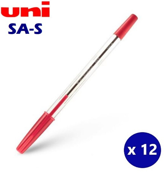 Uni SA-S (FINSASR) Ballpoint Pen Fine 0.7mm Red - Box of 12 Uniball Rollerball Pen, Uni Ball Pens, Uniball Markers | It's A Mega Thing
