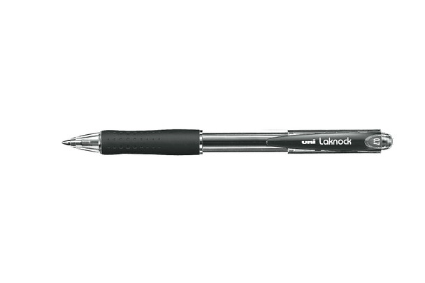 Uni Laknock (SN-100) Retractable Ballpoint Pen Fine 0.7mm Black - Box of 12 uni ball, uniball, uni posca, markers bundle, posca pens stockists | It's A Mega Thing