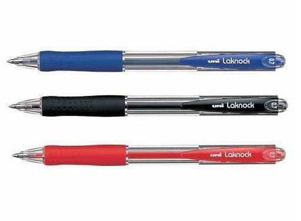 Uni Laknock (SN-100) Retractable Ballpoint Pen Fine 0.7mm Black - Box of 12 Uniball Permanent Markers, Uniball Australia, Posca Australia | It's A Mega Thing