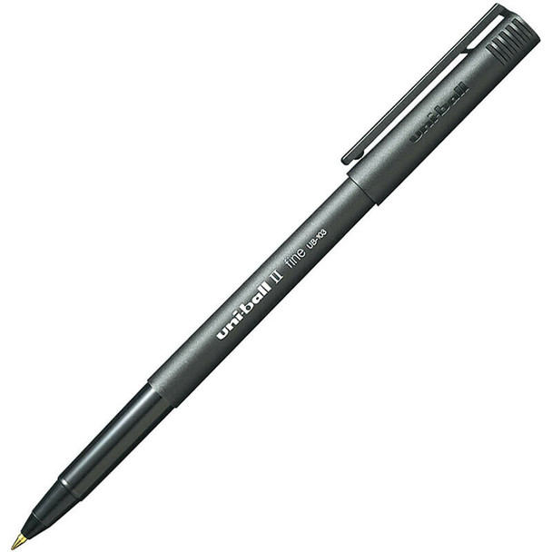 Uni-Ball II (UB-103) Liquid Ink Rollerball Pen Fine 0.7mm Black - Box of 12 - posca pens stockists, posca paint pens, uni ball paint markers | It's A Mega Thing