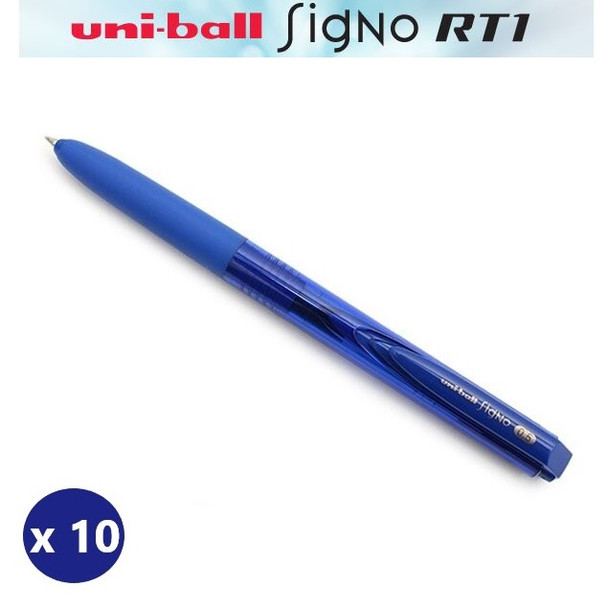 Uni-Ball Signo RT1 (UMN155-05) Gel Ink Rollerball Pen Micro 0.5mm Blue - Box of 10 - Uniball Rollerball Pen, Uni Ball Pens, Uniball Markers | It's A Mega Thing