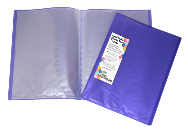 Harlequin H-253A Display Book with Insert Covers A4 10 Pocket Purple
