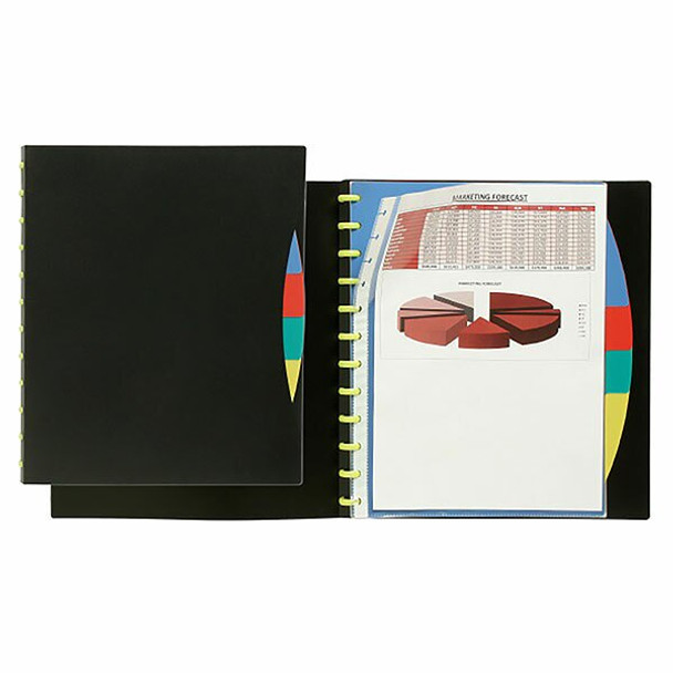Marbig #2020202 Kwik Zip Refillable Display Book with Polypropylene Dividers A4 - 20 Pages Black - Marbig, Marbig Australia, marbig folders, marbig binder, marbig clip folder, marbig stockists, marbig archive boxes, marbig documents wallet, marbig file storage, marbig box file | It's A Mega Thing