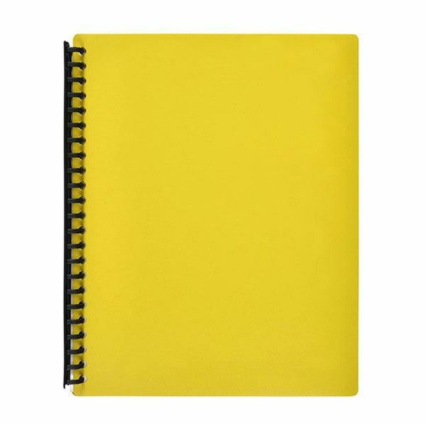 Marbig Refillable Display Book 40 Pocket A4 Yellow