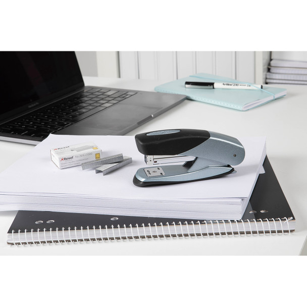 Rexel Stapler Matador Silver Black Half Strip