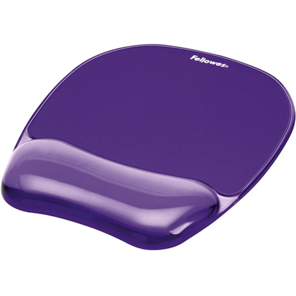 Fellowes Mouse Pad and Wrist Rest Gel Crystals Purple