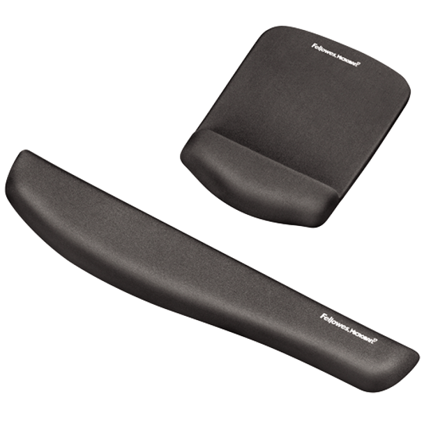 Mouse Pad and Wrist Rest Plush Touch Lycra Graphite Fellowes