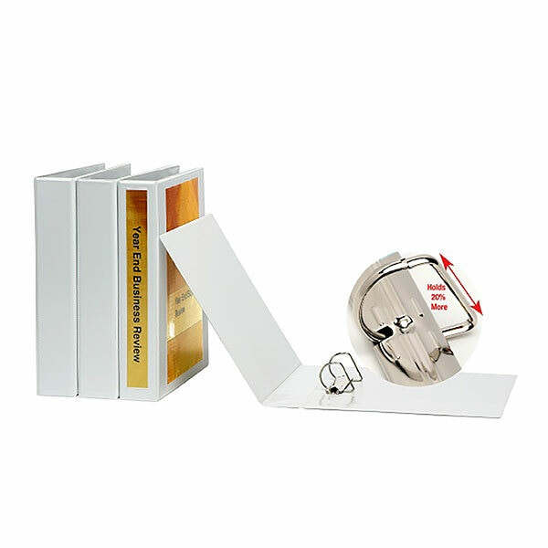 Marbig Clearview Insert Binder Hi-Cap 25mm 2D A4 White Pack of 20