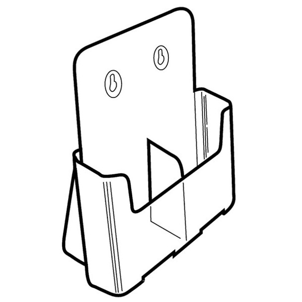 Deflecto Brochure Holder 2 Pocket DL Portrait High Back