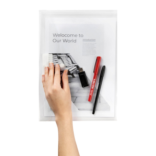 Marbig A4 Doculope Document Wallet Clear Pack of 10