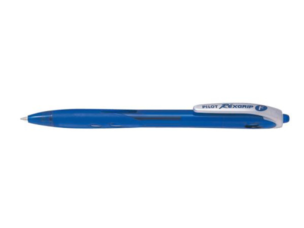 Pilot Rexgrip Retractable Ballpoint Fine 0.7mm Blue Box of 12