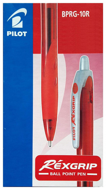 Pilot Bprg-10R-M-R Rexgrip Retractable Ballpoint Medium 1.0Mm Red Box Of 12 | Its A Mega Thing