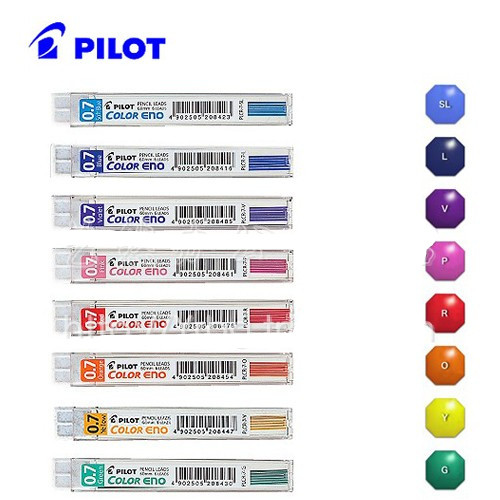 Pilot 0.7mm Colour Eno Mechanical Pencil Lead Refill Soft Blue Box of 12