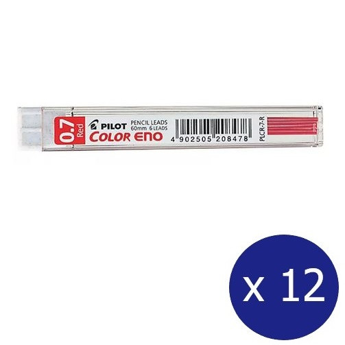 Pilot Colour Eno Mechanical Pencil Lead Refill 0.7mm Red Box of 12