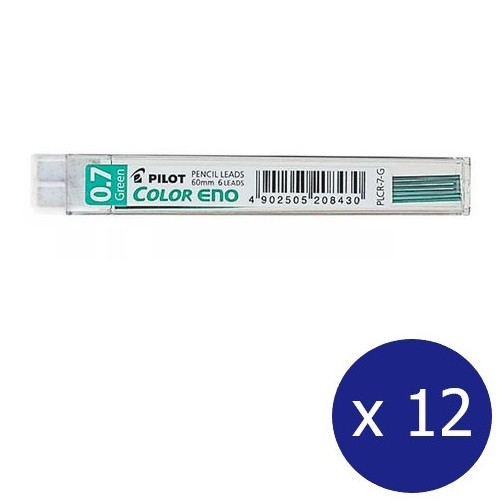 Pilot Colour Eno Mechanical Pencil Lead Refill 0.7mm Green Box of 12