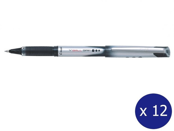 Pilot Bln-Vbg7-B V-Ball Grip Liquid Ink Rollerball Fine 0.7Mm Black Box Of 12 | Its A Mega Thing