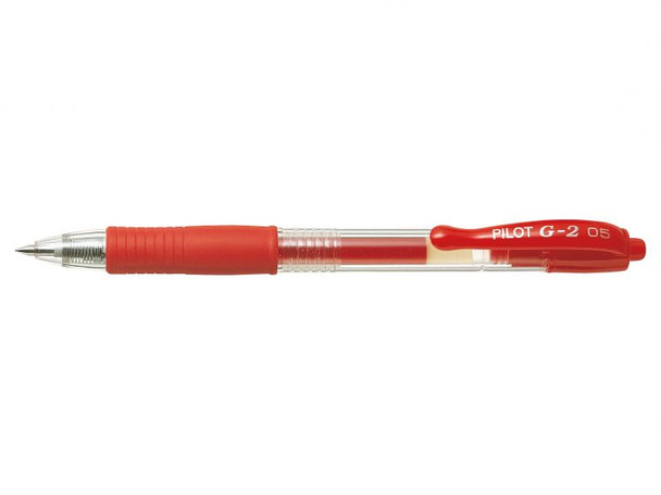 Pilot G-2 Red Retractable Gel Pen 0.5mm Box of 12
