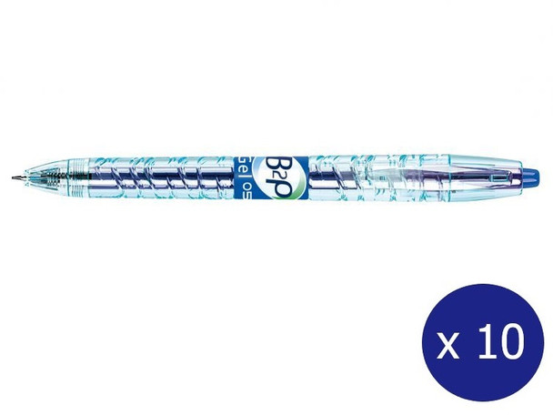 Pilot BegreeN B2P Retractable Rollerball Gel Pen Extra Fine Blue Box of 10
