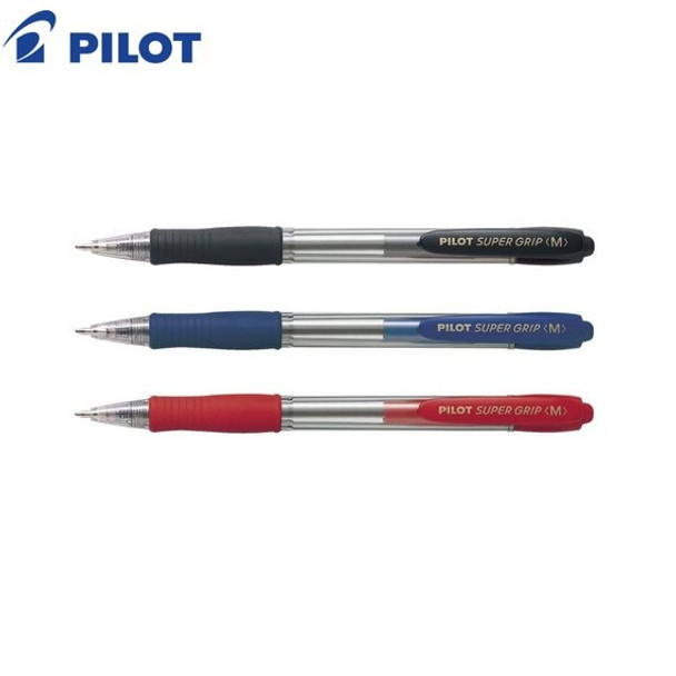 Pilot Super Grip Ballpoint Pen Medium 1.0mm Blue Box of 12