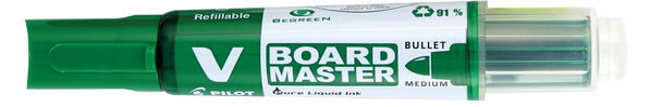 Pilot Begreen V Board Master Whiteboard Marker Bullet Tip Green Box of 10