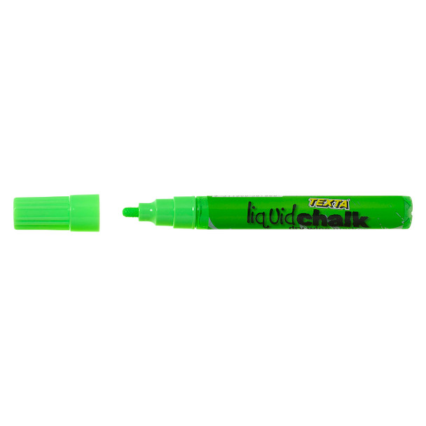 Texta #0387960 Liquid Chalk Marker Dry Wipe Bullet Green - Pack 1 | Mega Office Supplies