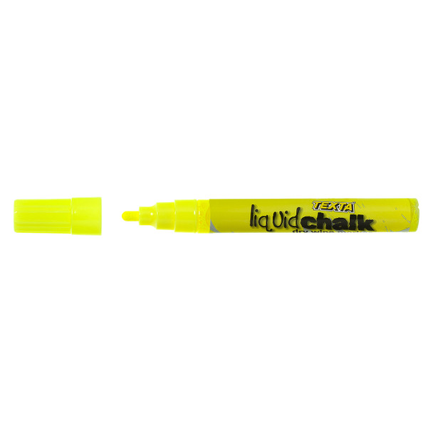 Texta #0387930 Liquid Chalk Marker Dry Wipe Bullet Yellow - Pack 1 | Mega Office Supplies