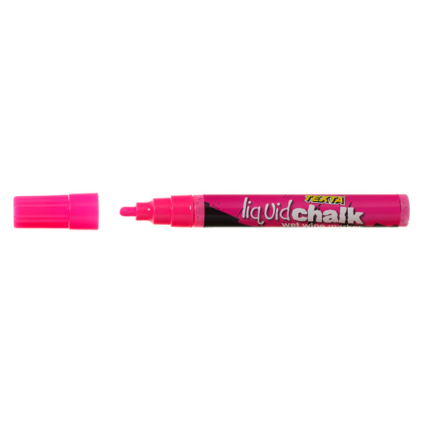 Texta #0388110 Liquid Chalk Marker Wet Wipe Bullet Pink - Pack 1 | Mega Office Supplies