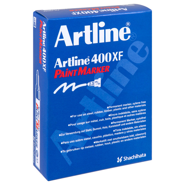 Artline 400 Paint Marker Permanent 2.3mm Bullet Assorted 140042 Box of 12 | Mega Office Supplies
